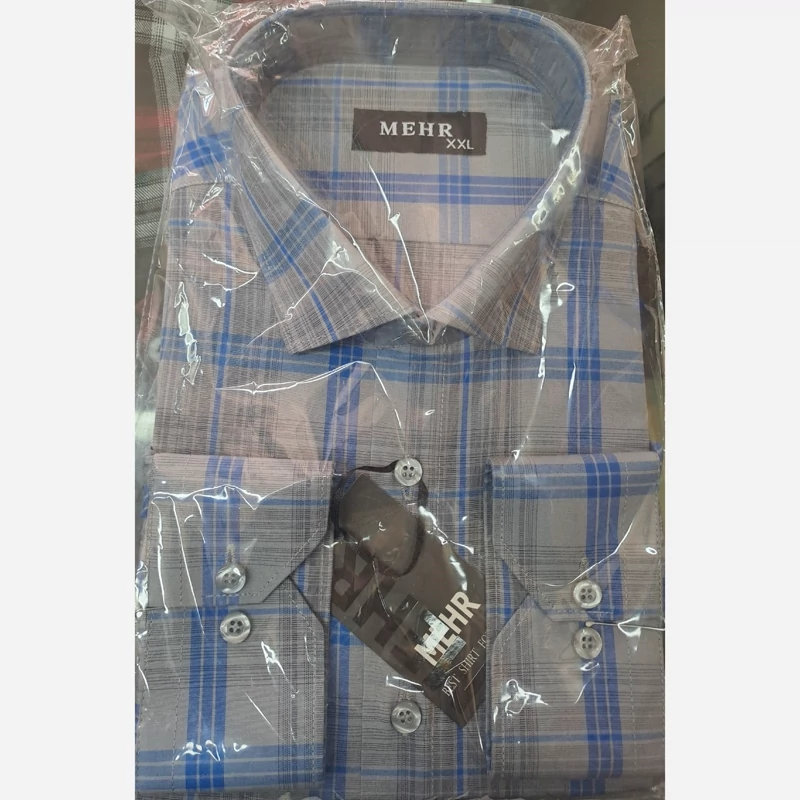 پیراهن مردانه 4خونه بزرگ نخ پنبه شمیم جدید
